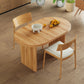 Modern Extendable Dining Table with Removable Extension Leaves - Natural Walnut