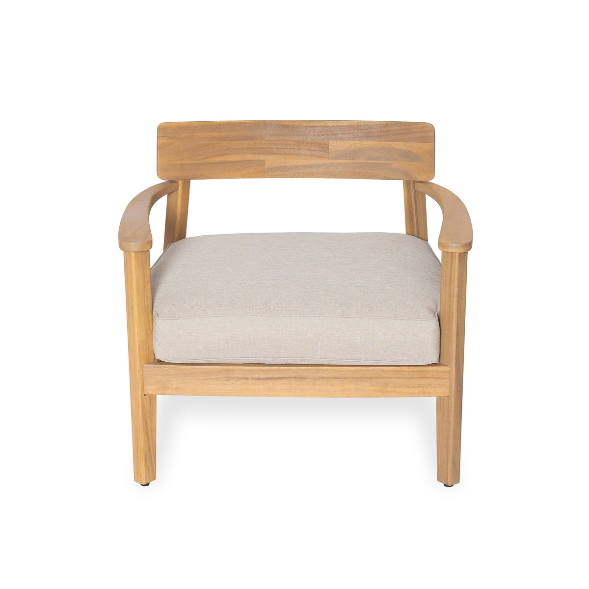 Mallorca Acacia Wood Club Chair with Seat Cushion - Outdoor