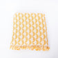 Yellow Scallop Jacquard Woven Throw