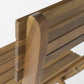 Natural Wood 5 Piece Outdoor Patio Dining Set with Folding Table and Chairs - Natural Stained