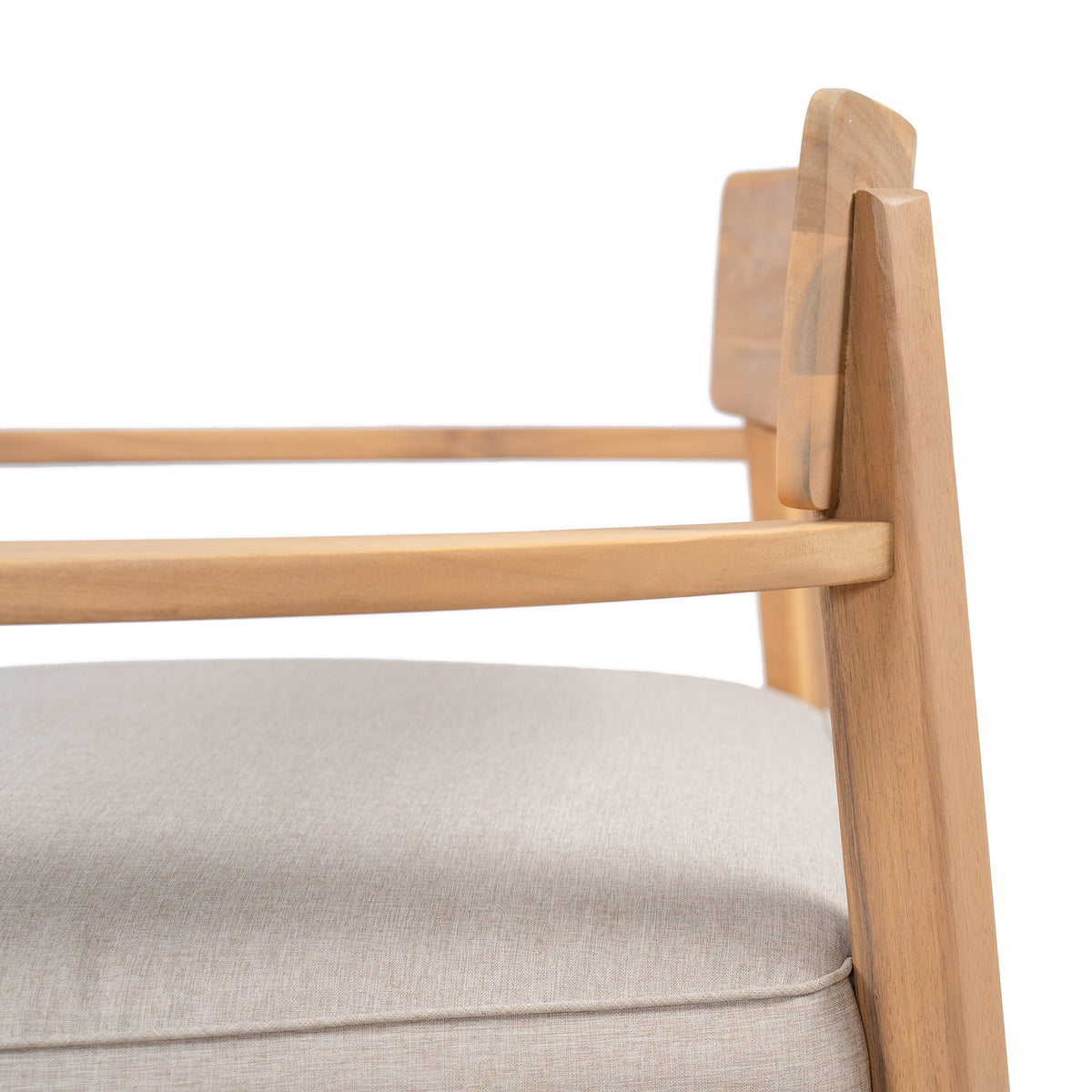 Mallorca Acacia Wood Club Chair with Seat Cushion - Outdoor