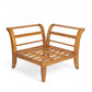 6 Piece Acacia Wood Outdoor Modular Sectional with Daybed - Teak Beige