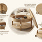 Coffee Table with Dual Storage - Natural Wood, 31.5" Round