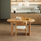 Modern Extendable Dining Table with Removable Extension Leaves - Natural Walnut