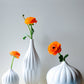 Textured Porcelain Vases Set of 3
