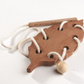 Wooden Lacing Beech Leaf Threading Toy