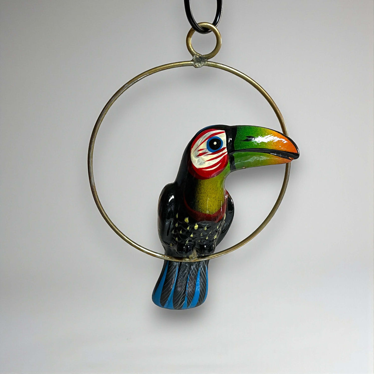 Mini Talavera Toucan | Handmade Hanging Decor