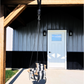 Outdoor High Back Baby & Toddler Swing-Wide Cream & Black Stripe