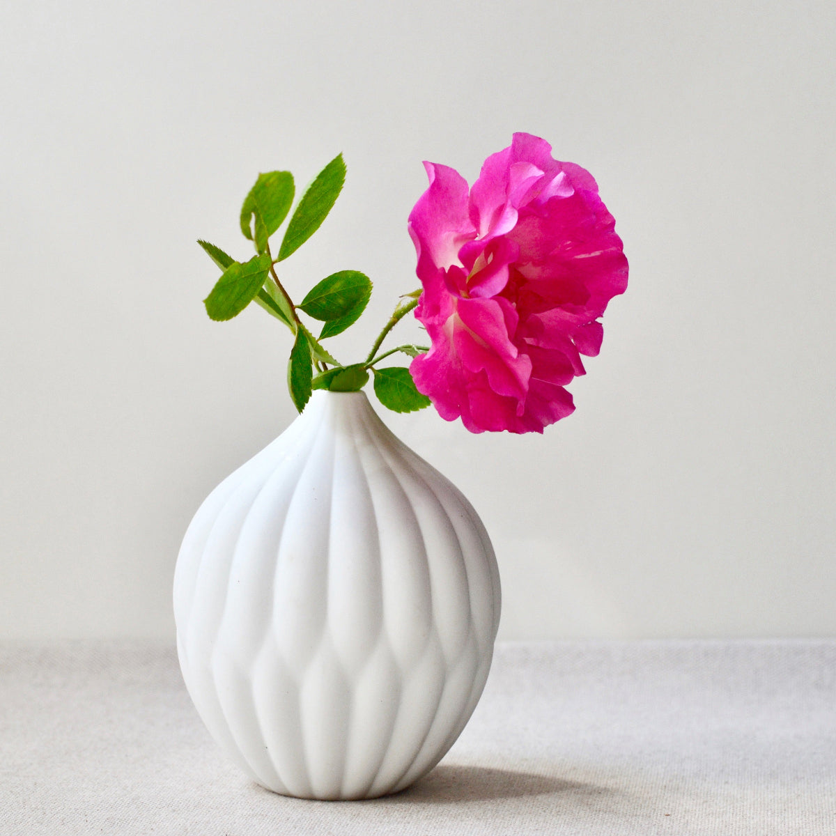 Textured Porcelain Vases Set of 3