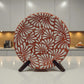 Set of 4 Brown & White Talavera Wall Plates | 10" Decorative Display