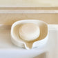 Self Draining Soapdish - Zero-Waste Porcelain - White Matte