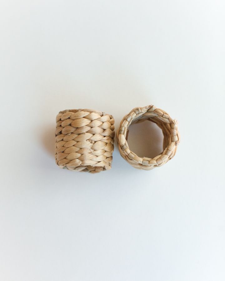 Creative Women Water Hyacinth Napkin Ring Set