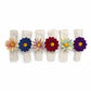 Hand Crafted Felt from Nepal: Set of 6 Napkin Rings, Assorted Daisies for Fall