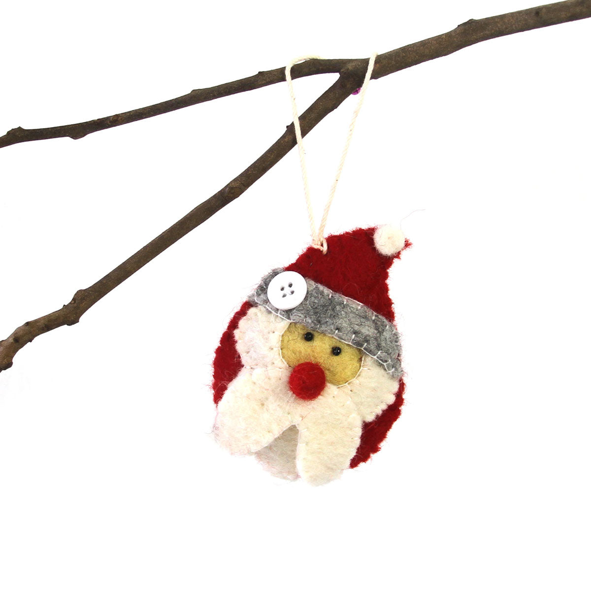 Global Groove Hand Felted Santa Ornament