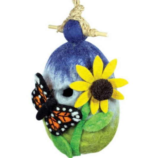 dZi Butterfly Garden Felt Birdhouse