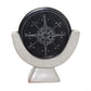 SMOLArt Compass Soapstone Sculpture Dark Gray Stone