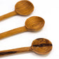 Simple Batik Olive Wood Appetizer Set of 3 (Fork, Spoon, Spreader)