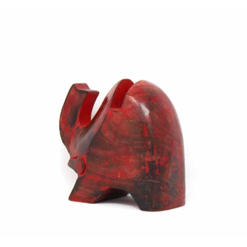 Asha Handicrafts Elephant Eyeglass Stand in Red Wash