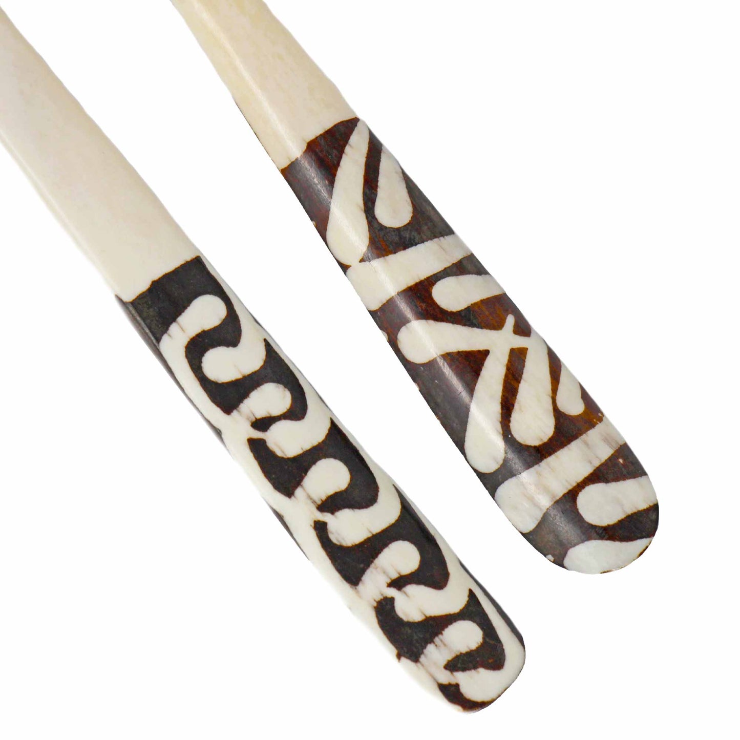 Long Batik Bone Appetizer Forks, Set of 2