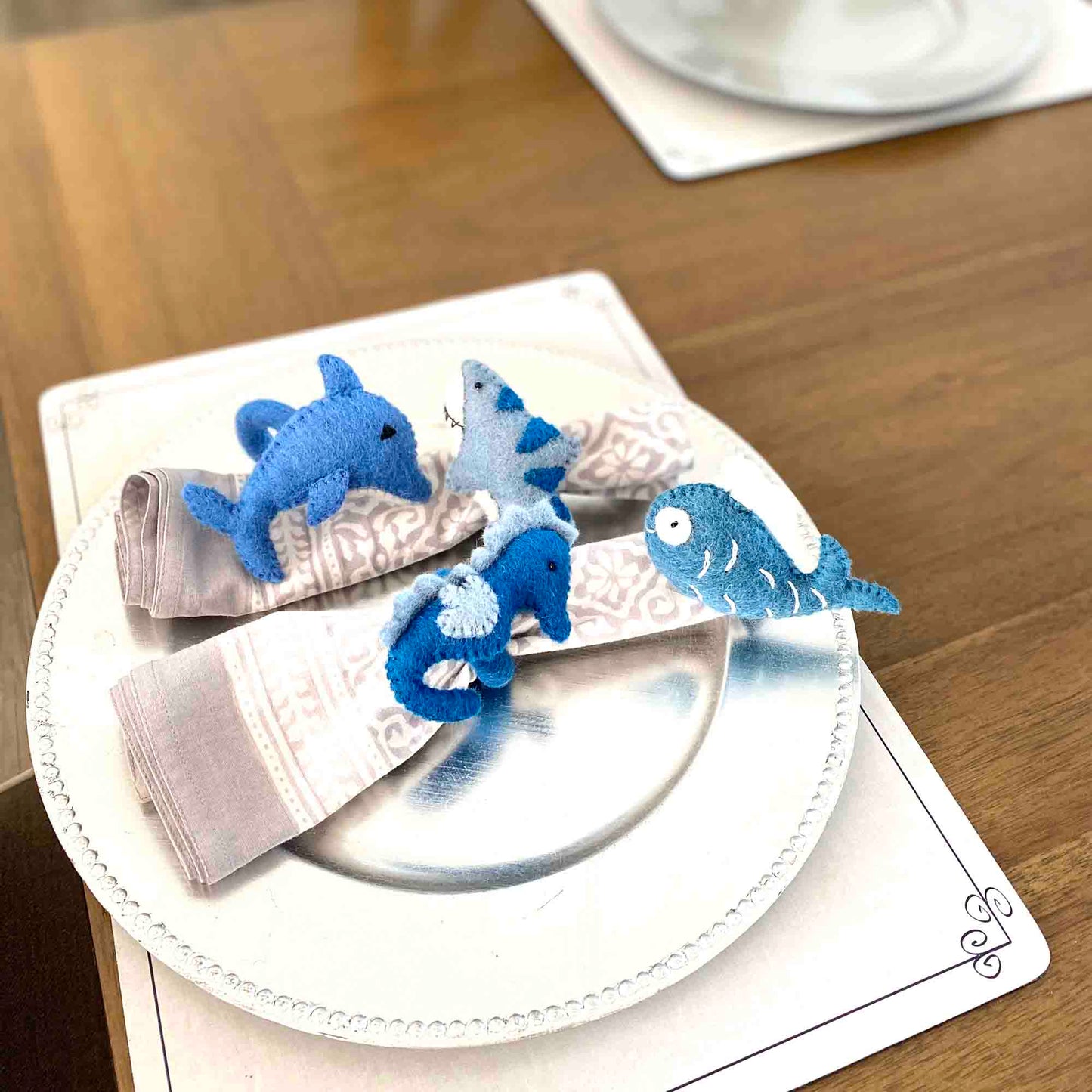 Global Groove Nautical Felt Napkin Rings