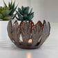 Croix des Bouquets Decorative Drum Mango Leaf Art Bowl or Votive