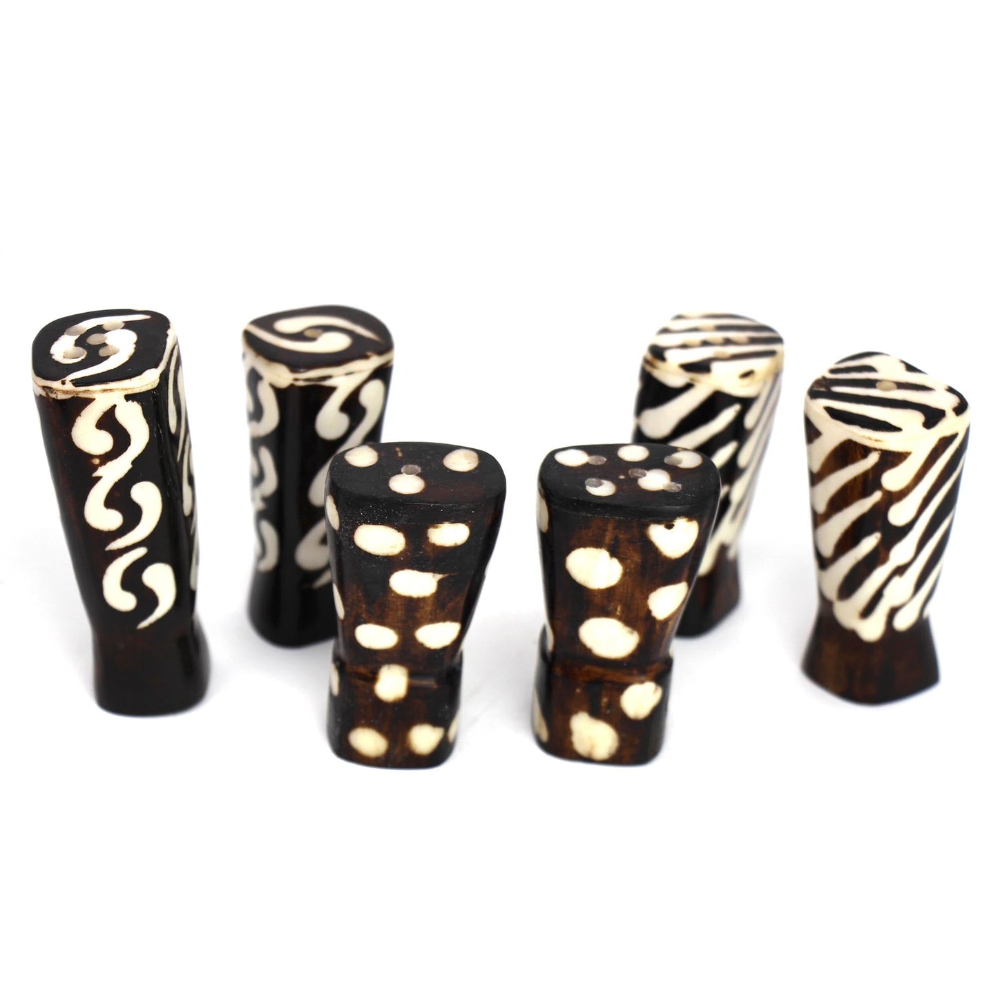 Jedando Handicrafts African Natural Bone Salt & Pepper Shakers