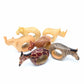 Jedando Handicrafts Set of Six Mahogany Wood Animal Napkin Rings