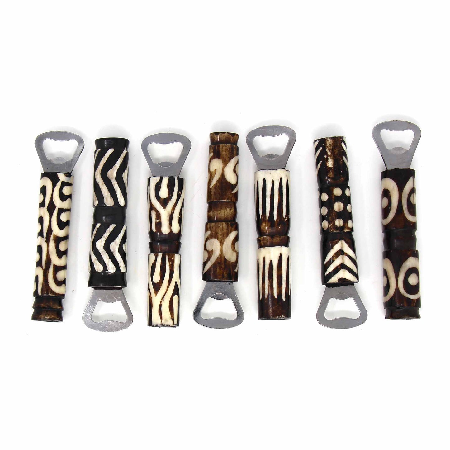 Jedando Handicrafts African Batik Bone Bottle Opener