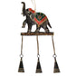 Asha Handicrafts Hand-painted Recycled Iron Embossed Elephant Chime