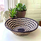 Gitzell Woven Sisal Basket Feathered Monochrome Pattern