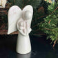 SMOLArt Angel Soapstone Sculpture Holding Dog