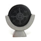SMOLArt Compass Soapstone Sculpture Dark Gray Stone