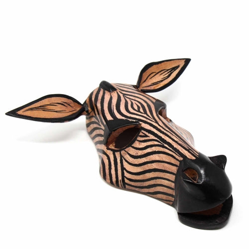 Jedando Handicrafts Wood Zebra Mask Wall Hanging
