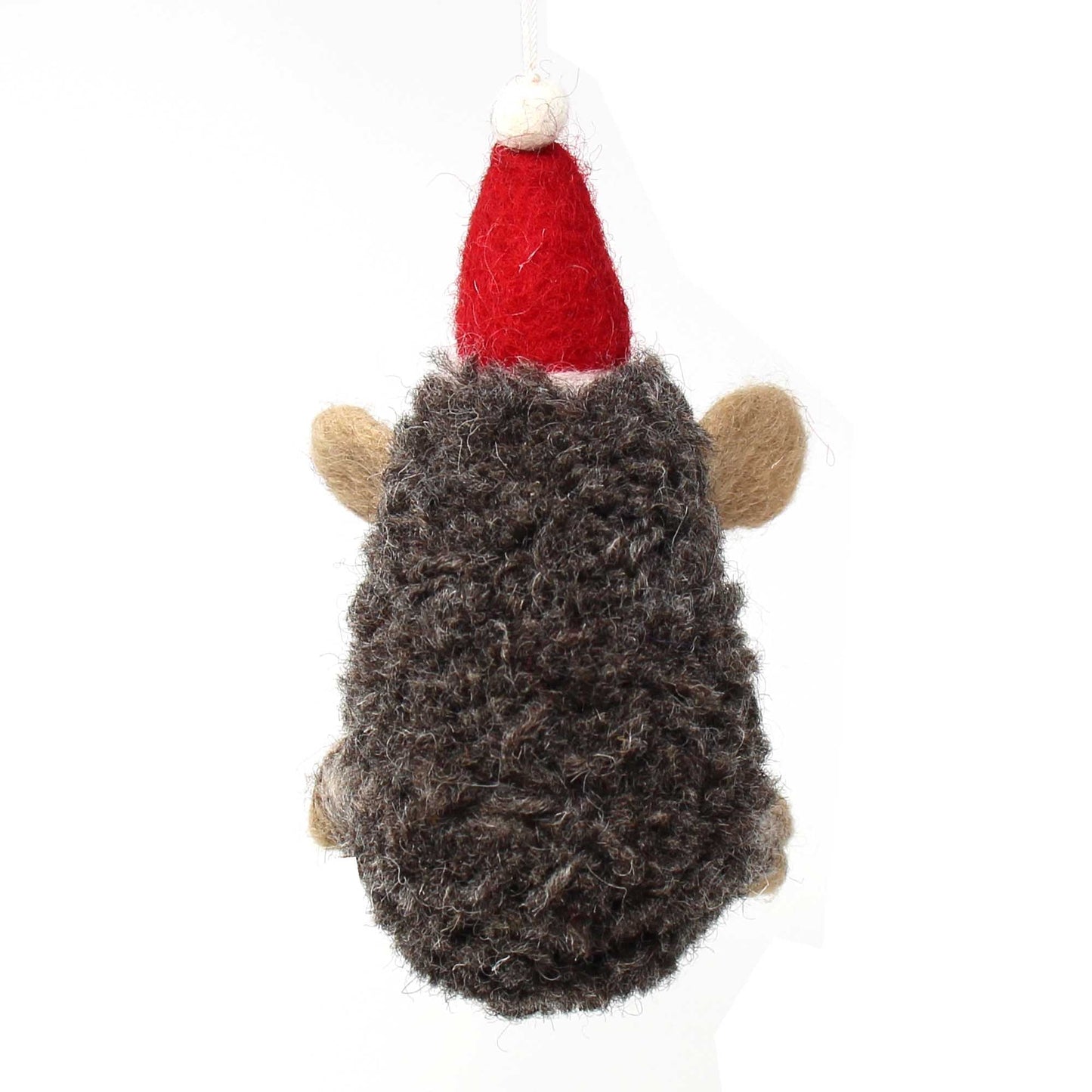 Global Groove Hand Felted Hedgehog Holiday Ornament