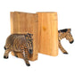 Jedando Handicrafts Carved Wood Zebra Book Ends