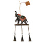 Asha Handicrafts Hand-painted Recycled Iron Embossed Elephant Chime