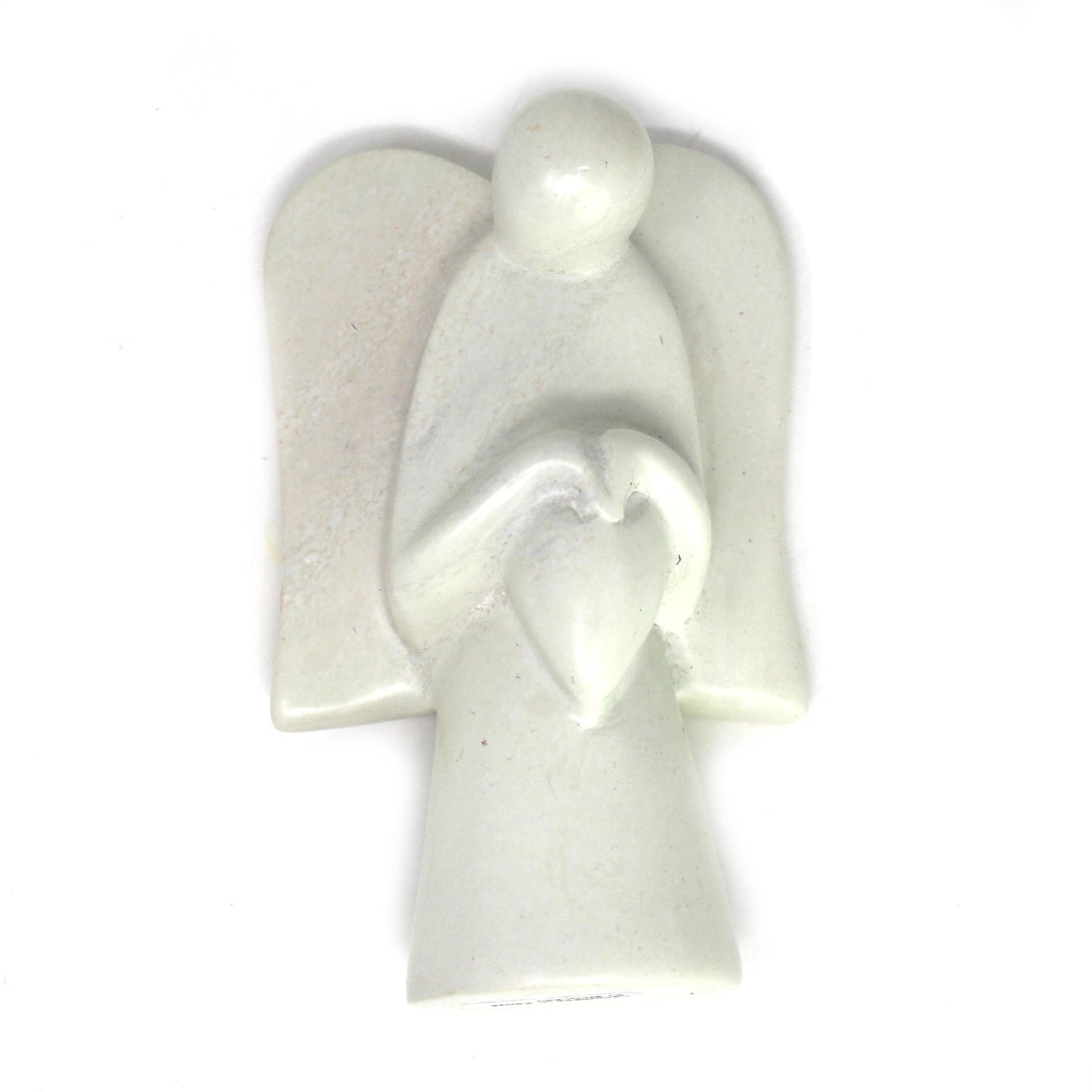 SMOLArt Angel Soapstone Sculpture Holding Heart