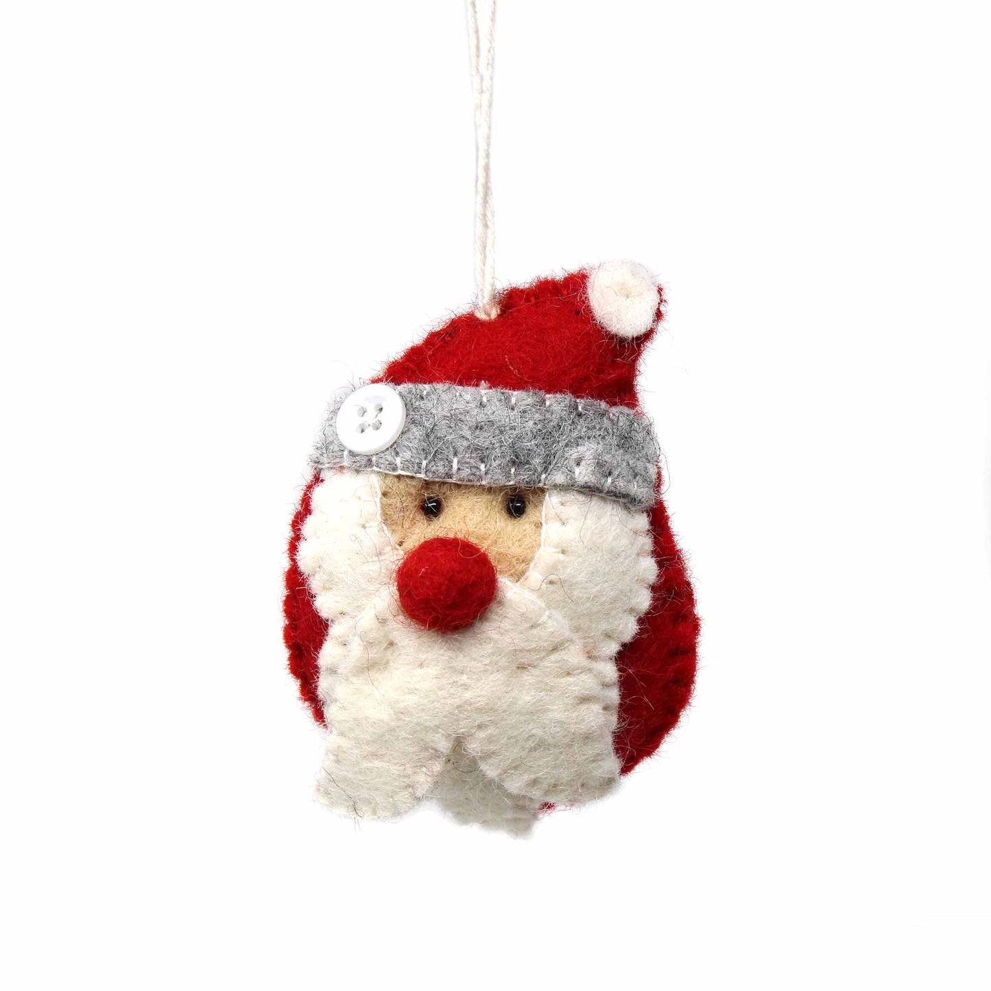 Global Groove Hand Felted Santa Ornament