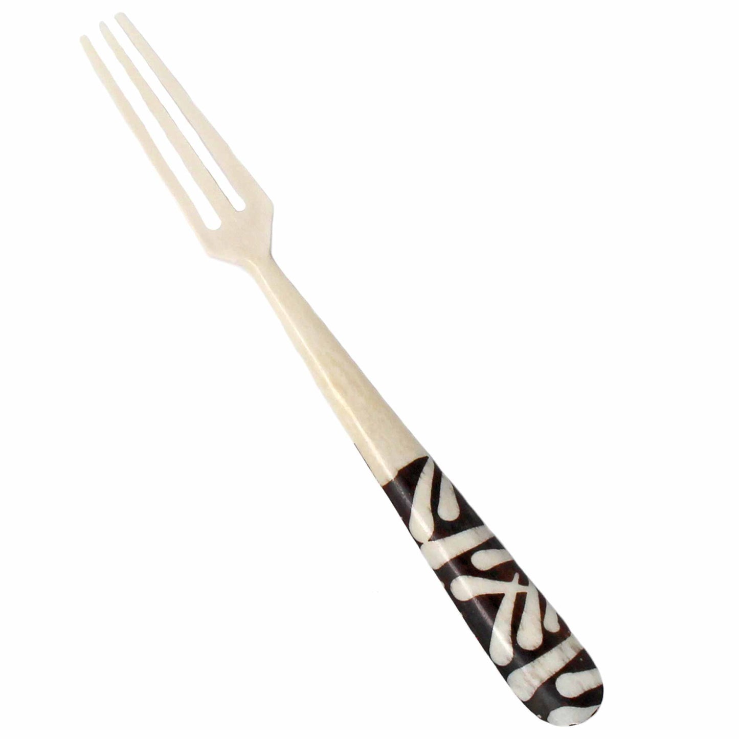 Long Batik Bone Appetizer Forks, Set of 2