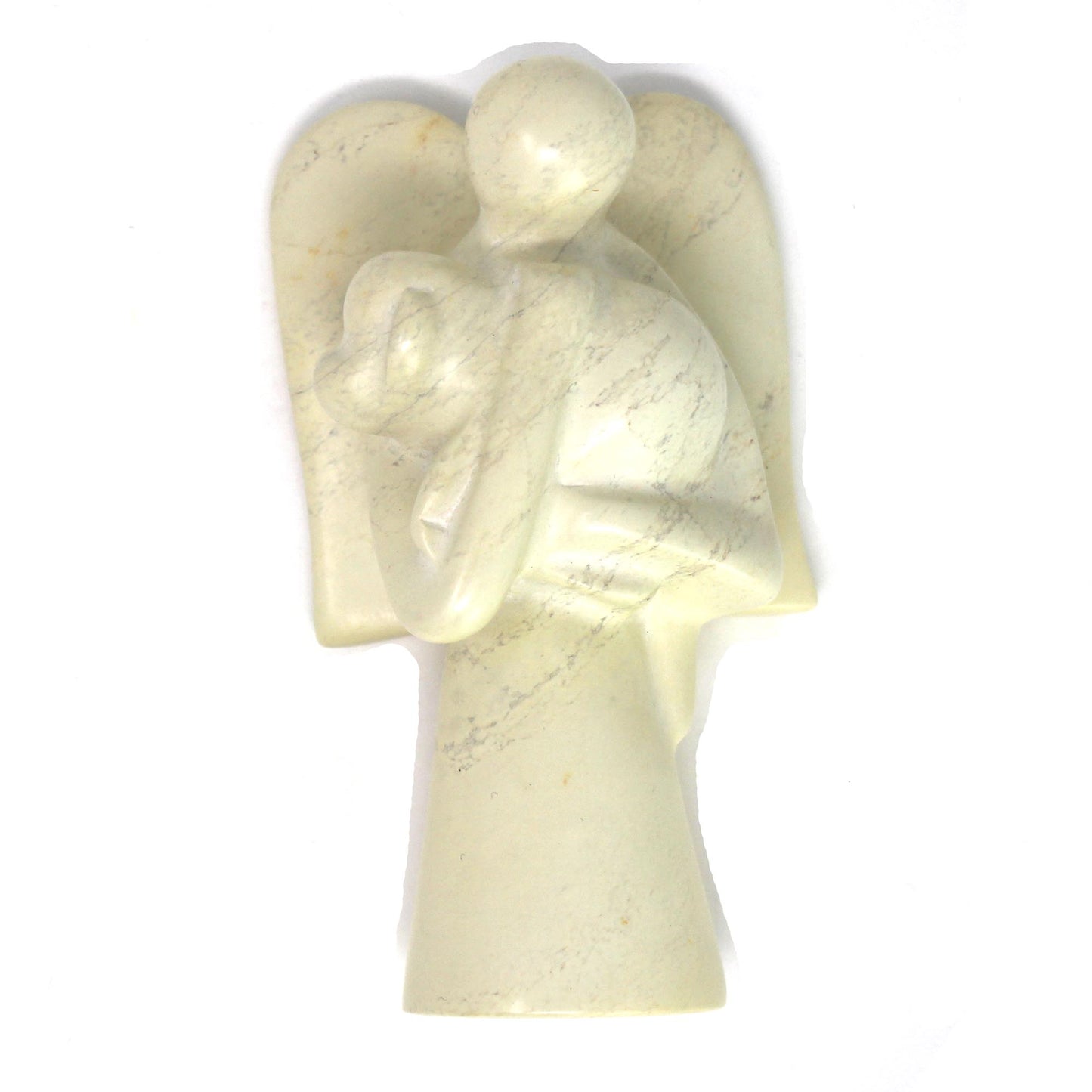 SMOLArt Angel Soapstone Sculpture Holding Dog