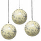 Handpainted Ornaments, Silver Snowflakes - Pack of 3