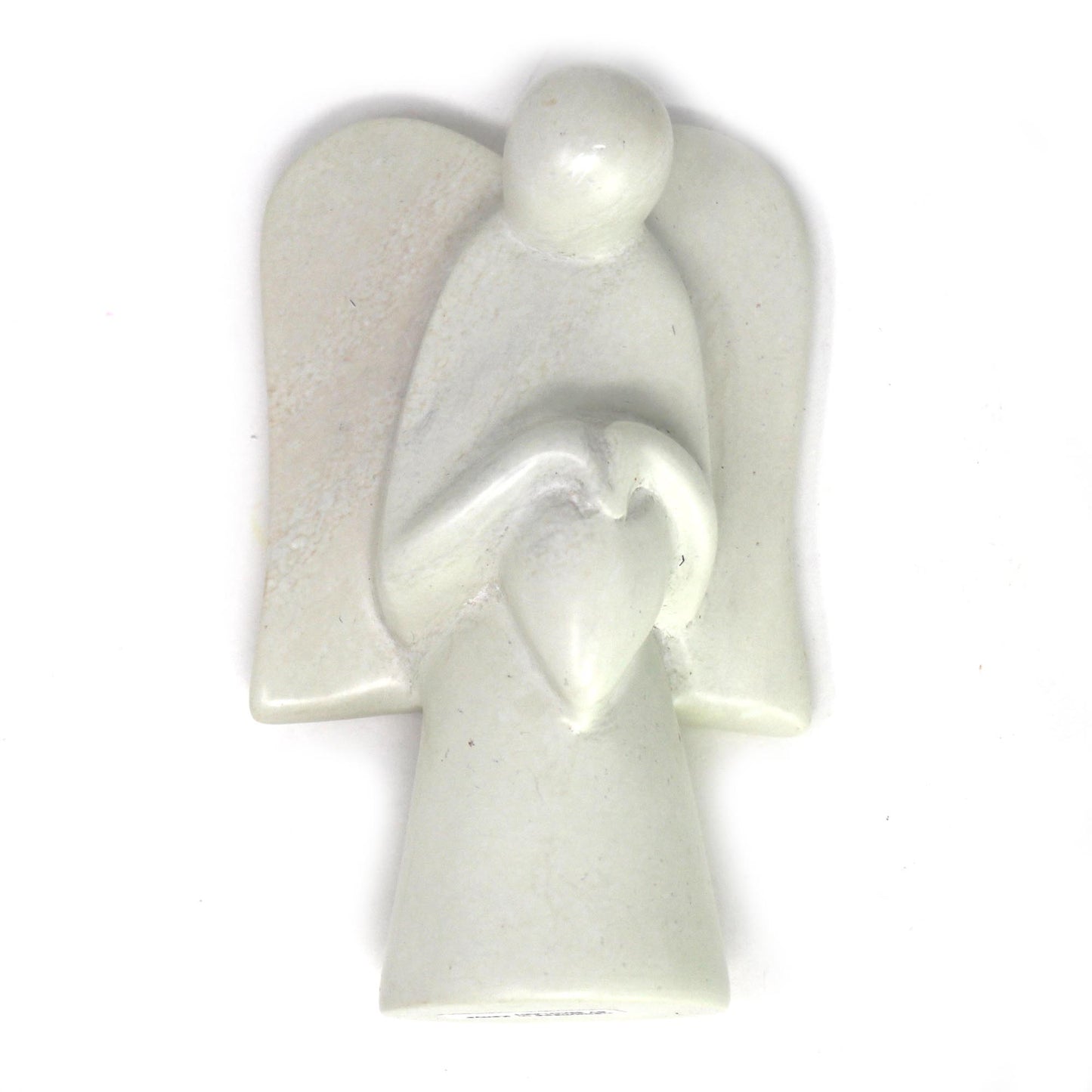 SMOLArt Angel Soapstone Sculpture Holding Heart