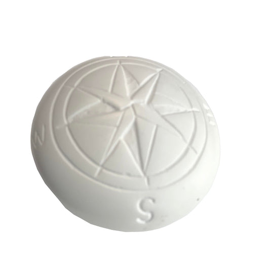SMOLArt Compass Soapstone Sculpture, Natural Stone