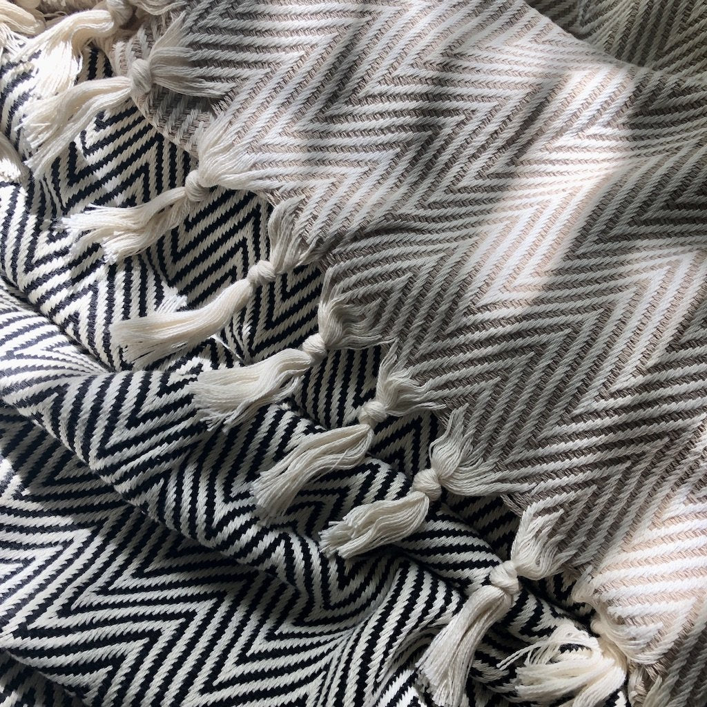 Slate + Salt Chunky Chevron Turkish Cotton Throw