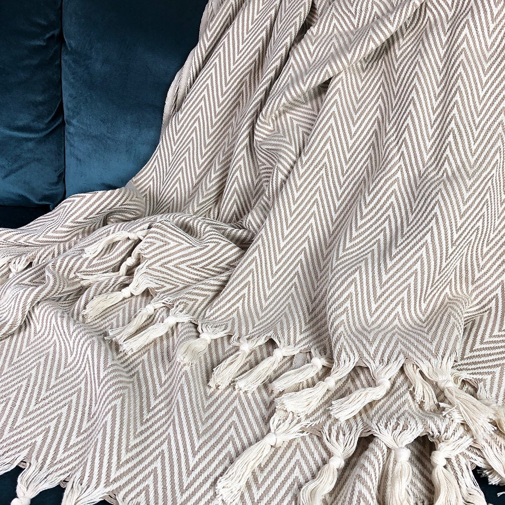 Slate + Salt Chunky Chevron Turkish Cotton Throw