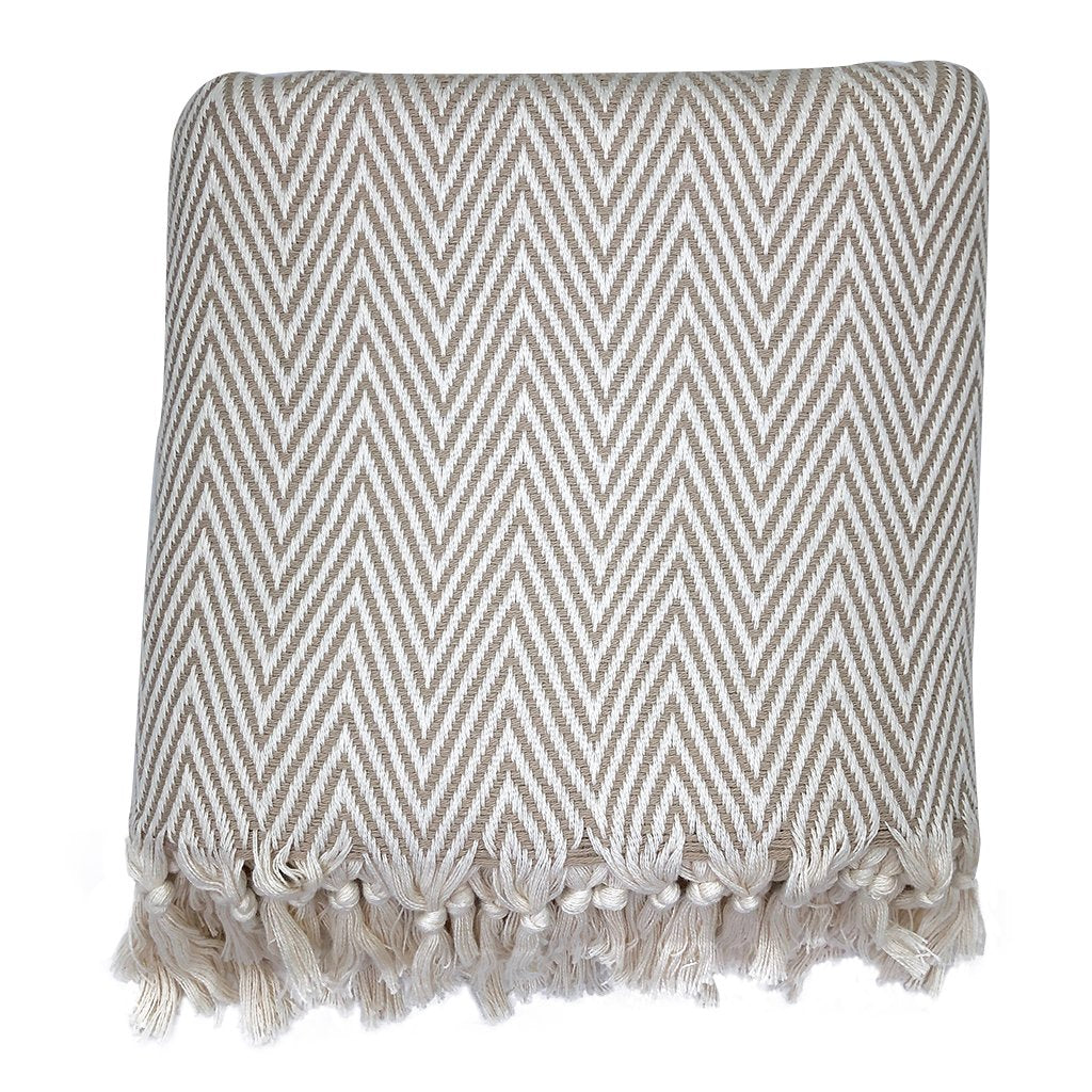 Slate + Salt Chunky Chevron Turkish Cotton Throw