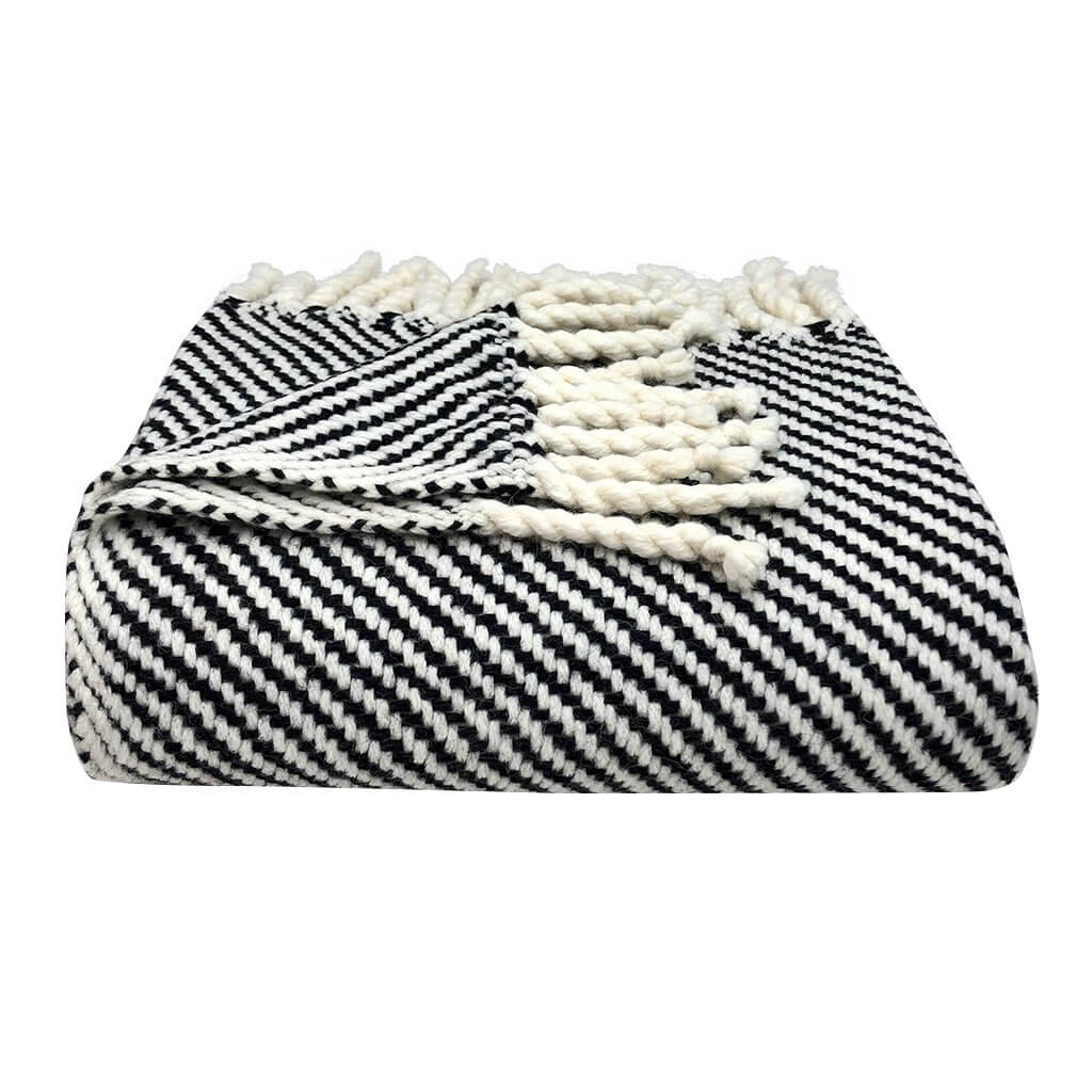 Slate + Salt Chunky Black Stripe Alpaca Throw
Jungle Pillows