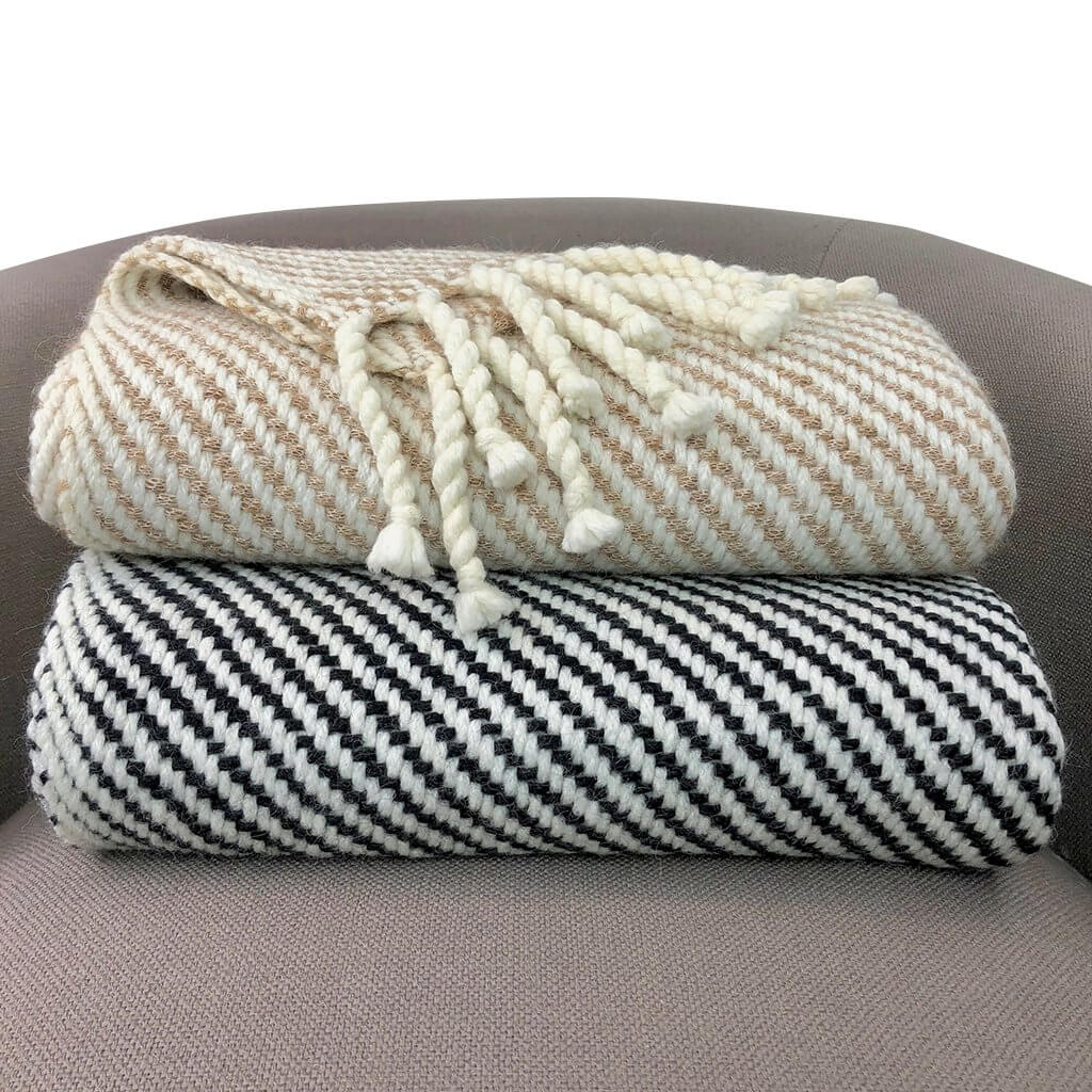 Slate + Salt Chunky Black Stripe Alpaca Throw
Jungle Pillows