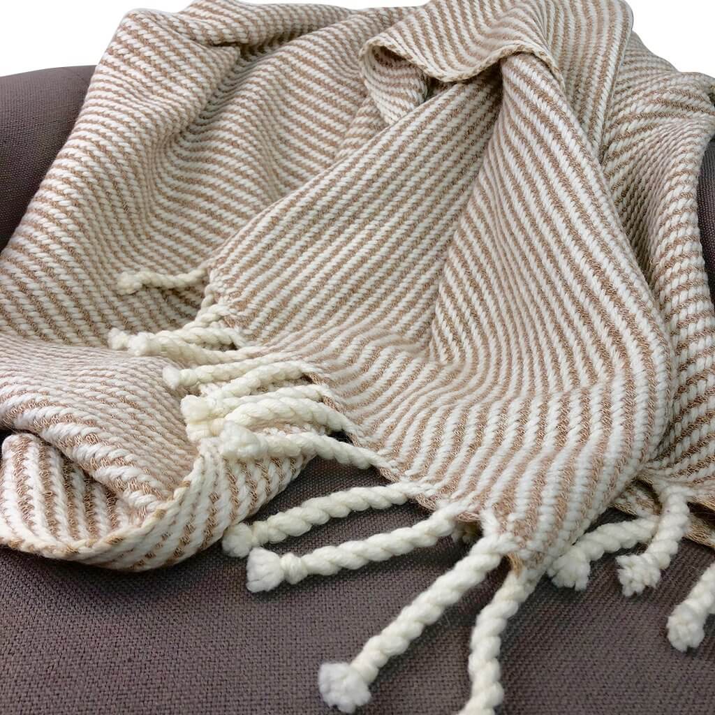 Slate + Salt Chunky Camel Stripe Alpaca Throw
Jungle Pillows