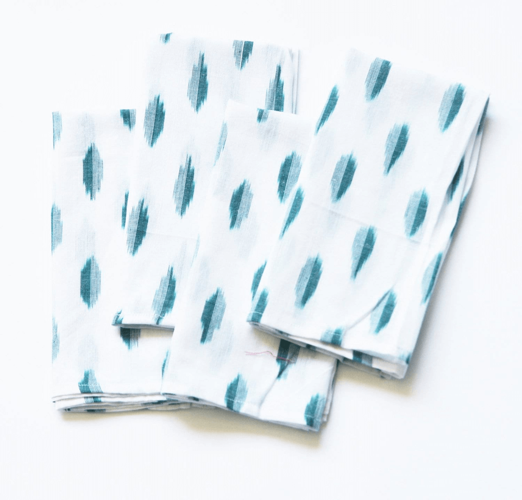 Rustic Loom Cotton Cloth Dinner Napkin Set Handwoven White Green Ikat Leaf
Jungle Pillows